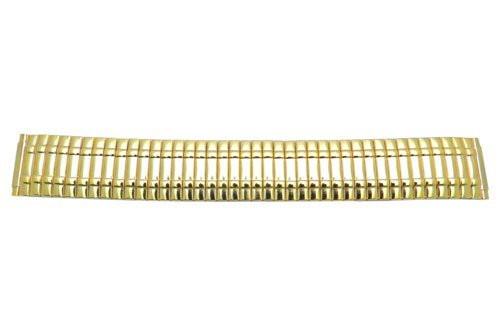 Bandino Polished Gold Tone 16-22mm Expansion Watch Band