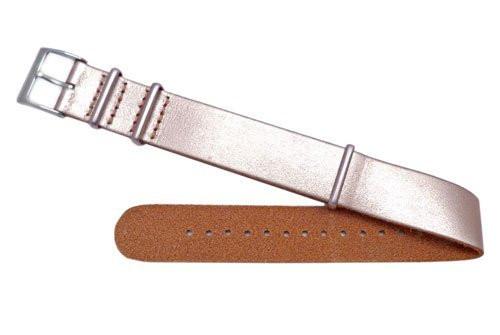 Fossil Defender Series Metallic Rose Leather 18mm Watch Strap