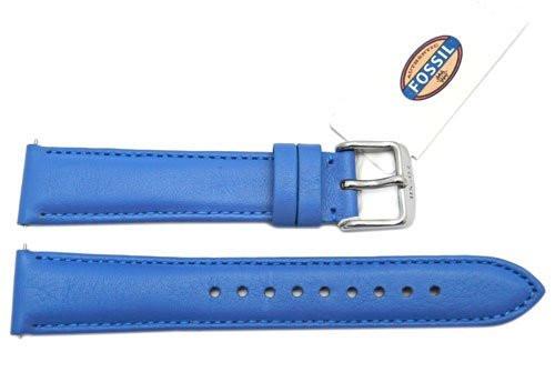 Fossil Marina Blue Genuine Leather 18mm Watch Strap