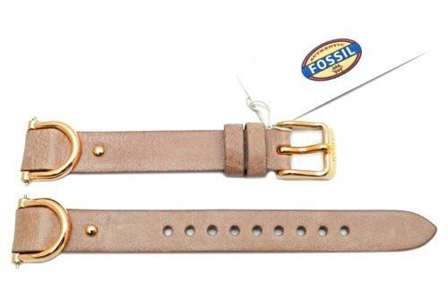 Fossil Tan Smooth Leather Biker Style 18mm Watch Strap