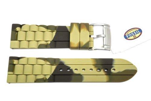 Fossil Camo Silicone 24mm Watch Strap