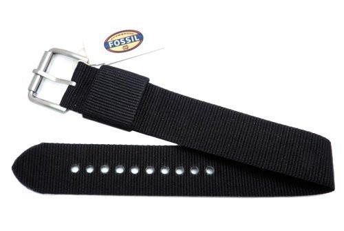 Fossil Defender Series Black Nylon 20mm Watch Strap