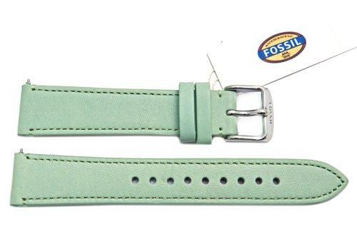 Fossil Mint Genuine Leather 18mm Watch Strap