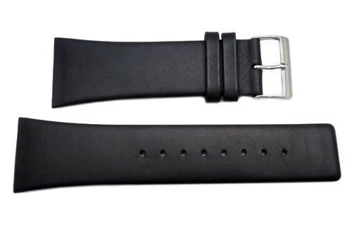 Genuine Skagen Black Genuine Leather 28mm Watch Strap - Screws