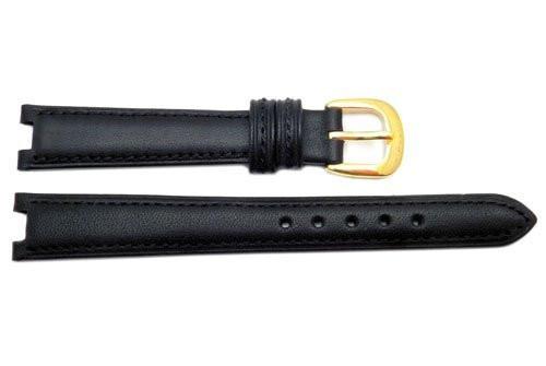 Genuine Coach Black Smooth Leather 12/5mm Watch Band