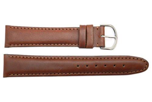 Seiko Brown Genuine Leather 20mm Long Watch Strap