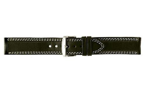 Hadley Roma Black Sport Leather Calfskin Watch Strap