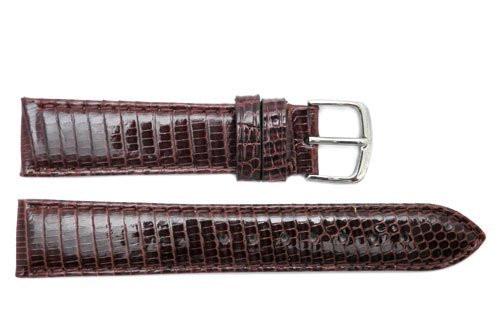 Hadley Roma Burgundy Genuine Java Lizard Light Padded Watch Band