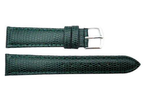 Hadley Roma Java Lizard Grain Green Textured Leather Watch Strap