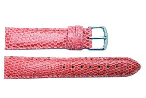 Hadley Roma Pink Genuine Java Lizard Light Padded Watch Band