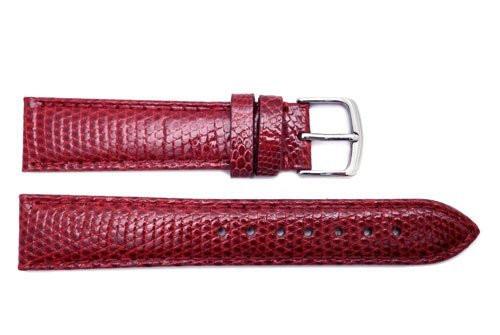 Hadley Roma Wine Genuine Java Lizard Light Padded Watch Band