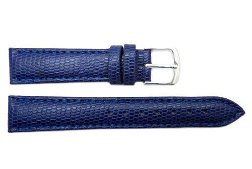 Hadley Roma Java Lizard Grain Navy Blue Textured Leather Watch Strap