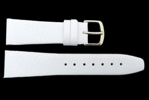 Hadley Roma White Java Lizard Grain Textured Watch Strap