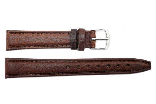 Hadley Roma Brown Light Pad Textured Leather Watch Band