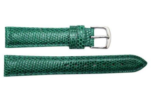 Hadley Roma Green Genuine Java Lizard Light Padded Watch Band