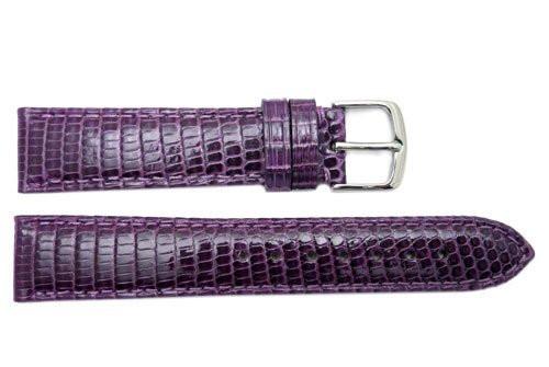 Hadley Roma Purple Genuine Java Lizard Light Padded Watch Band