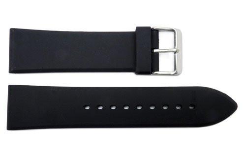 Hadley Roma Heavy Duty Black Polyurethane Watch Band