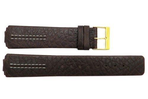 Genuine Skagen Dark Brown Textured Leather 20mm Watch Strap - Screws