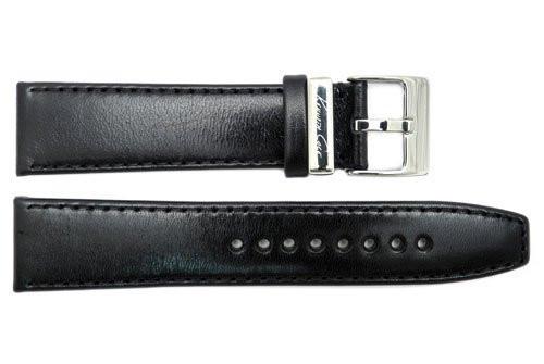 Genuine Kenneth Cole Smooth Black Leather 21mm Watch Strap