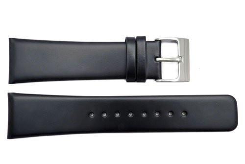 Genuine Kenneth Cole Black Smooth Leather Square Tip 24mm Watch Band