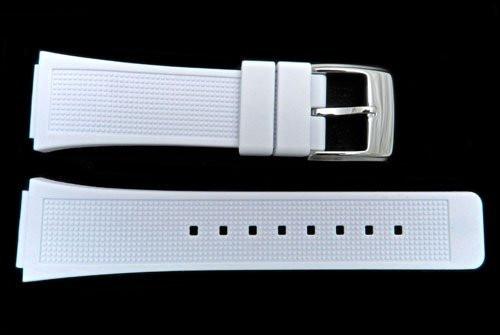 Genuine Kenneth Cole White Polyurethane 24mm Watch Band