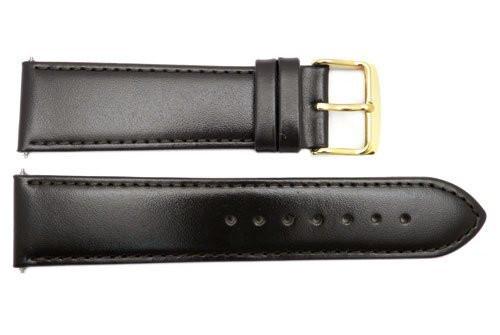 Smooth Brown Genuine Leather 22mm Watch Band