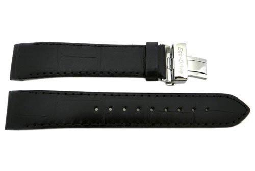 Genuine Citizen Eco-Drive Black Alligator Grain 20mm Watch Strap