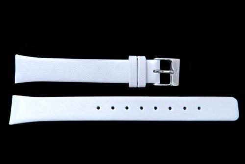 Genuine Skagen Ladies White Smooth Leather 14mm Watch Strap - Screws