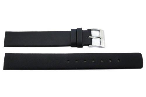 Genuine Skagen Ladies Black Smooth Leather 15mm Watch Strap - Screws