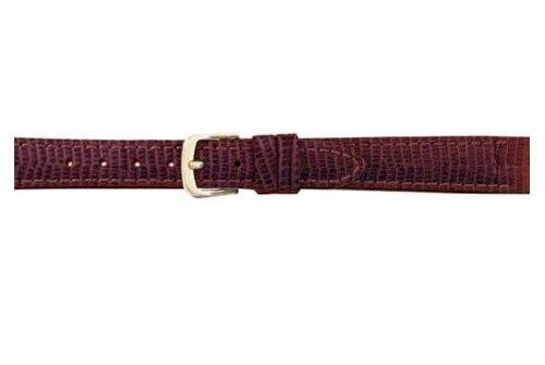 Hadley Roma Brown Semi Matte Lizard Grain Long Watch Band