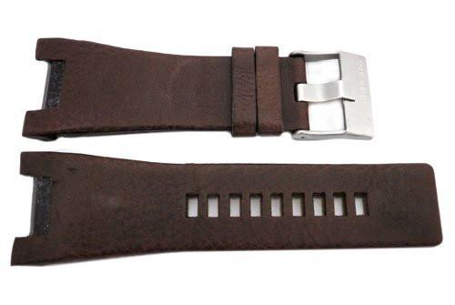 Genuine Diesel Bugout Series Dark Brown Textured Leather 32mm Watch Band