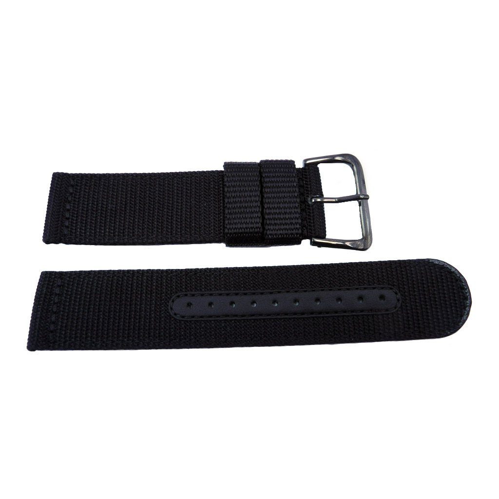 Genuine Seiko Black Nylon 22mm Watch Strap image