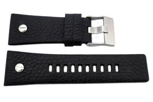 Genuine Diesel Mr. Daddy Series Black Textured Leather 28mm Watch Band