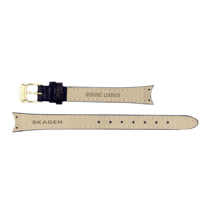 Genuine Skagen 502XSGL 12mm Womens Dark Brown Watch Strap - Screws image