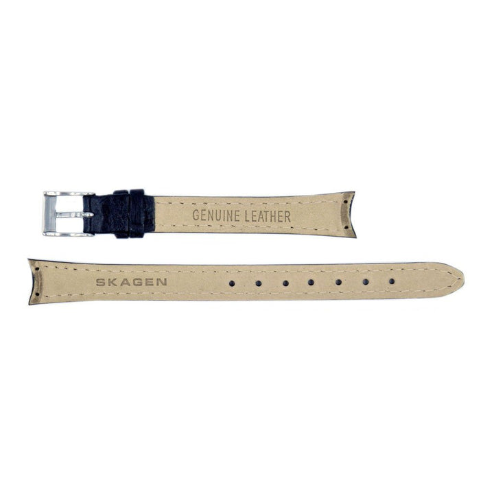 Genuine Skagen 502XSSLB Womens Black Smooth Leather Watch Strap - Screws image