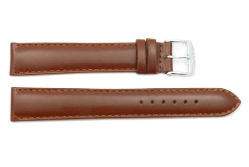 ZRC Genuine Smooth Soft Calfskin Leather Anti-Allergic Waterproof Long Watch Strap image