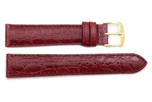 ZRC Genuine Leather Crocodile Grain Anti-Allergic Waterproof Watch Strap image