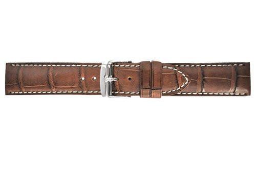 Hadley Roma Chestnut Genuine Alligator Matte Square Grain Strap