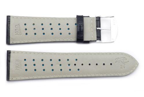 ZRC Genuine Leather Alligator Grain Waterproof Anti-Allergic Watch Strap image