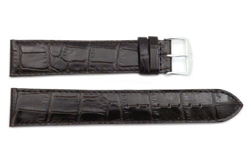 ZRC Genuine Leather Alligator Grain Waterproof Anti-Allergic Extra Extra Long Watch Strap image