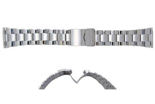 Hadley Roma Mens Wide Link Stainless Steel Watch Bracelet