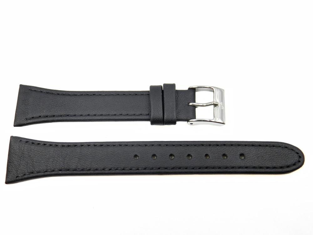 Genuine Skagen Black Leather 20mm Watch Strap - Screws image