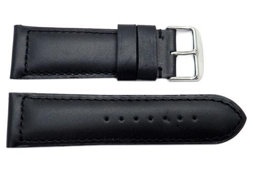 Heavy Padded Smooth Waterproof Leather Watch Strap image