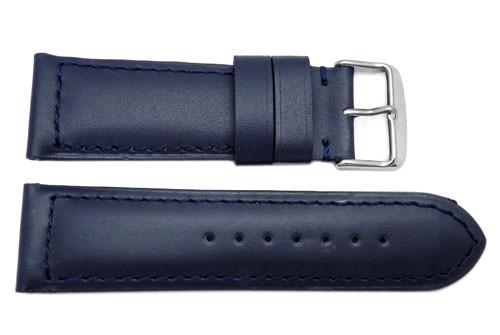 Heavy Padded Smooth Waterproof Leather Watch Strap image