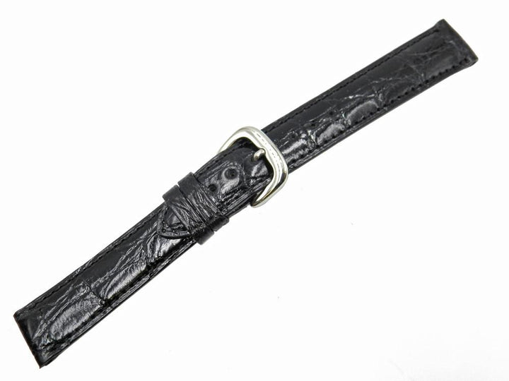 Coach Genuine Crocodile Leather Black 18mm Watch Band image