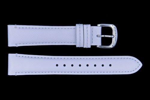 Genuine Coach 17mm White Textured Leather Watch Strap image