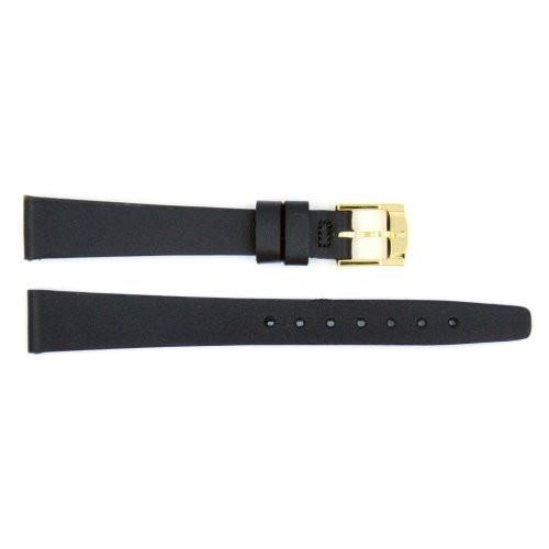 Genuine Movado Black Smooth Leather 13mm Watch Band image