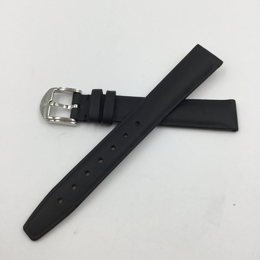 Movado Genuine Black Smooth Leather 14mm Watch Strap image