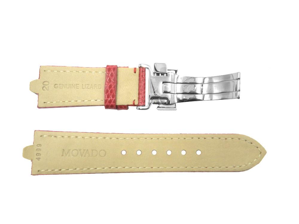 Movado Sport Edition 22mm Red Genuine Lizard Watch Strap image