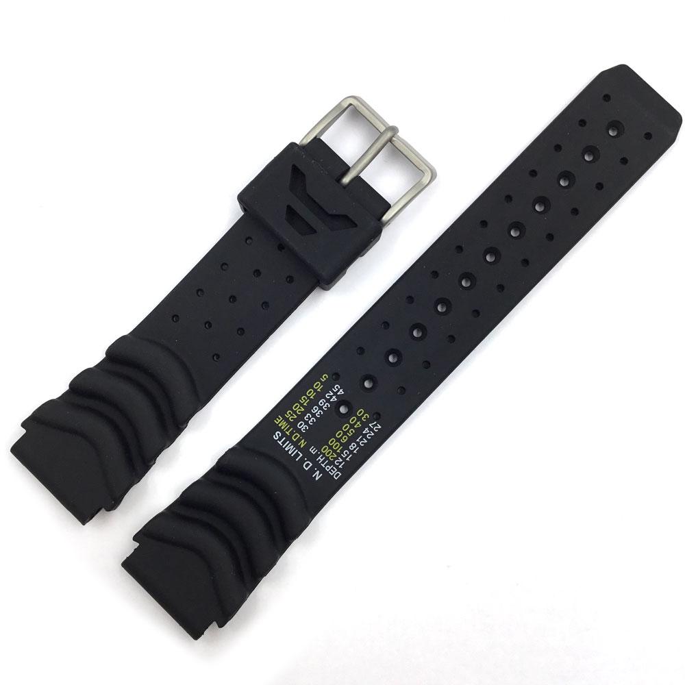 CITIZEN BLACK RUBBER 20MM DIVERS WATCH STRAP image